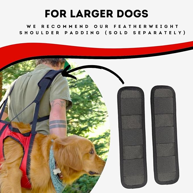 Fido Pro Airlift Emergency Dog Rescue Sling - Lightweight, Packable Dog Sling for Extra Large Dogs with 8-Point Support System for Safe Transport - Ideal for Hiking, Skiing - Fits Dogs 70-160 lbs