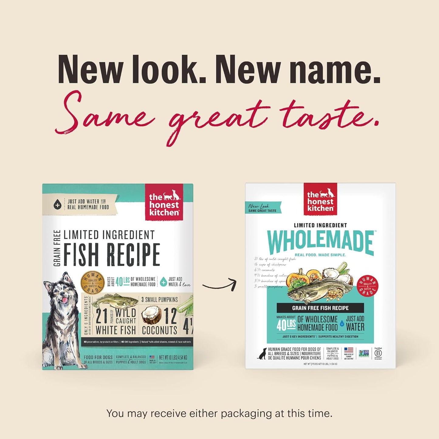 The Honest Kitchen Wholemade™ Limited Ingredient Fish Dog Food, 10 lb Box