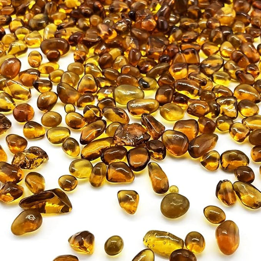 Glass Stones, 0.85LB/385g Orange Aquarium Gravel Rocks, Orange Pebbles for Fish Tank, Sea Glass for Vase Filler Craft