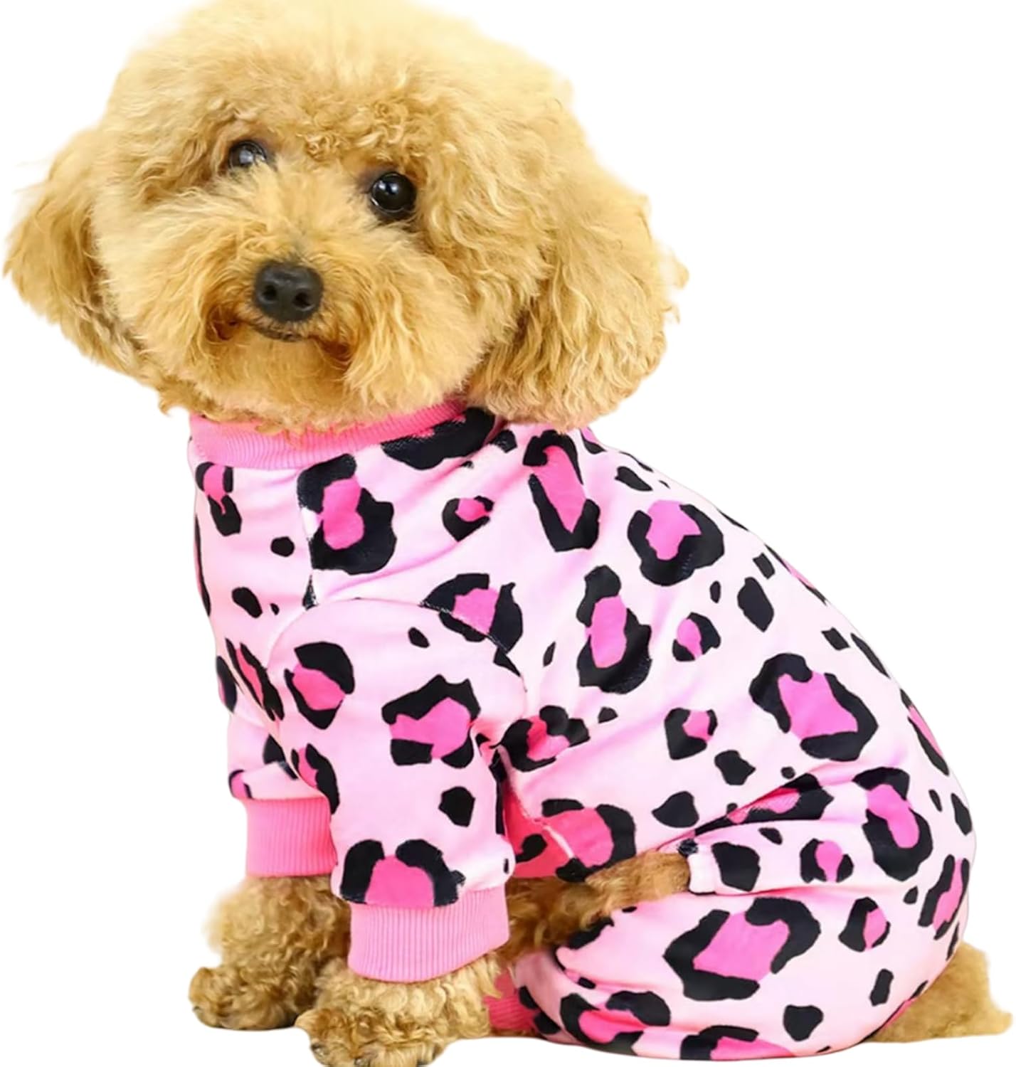 Vet-Approved Dog Pajamas Onesie for Medium Large Dog Clothes - Lightweight Soft Stretchy Puppy Outfits - Certified Hypoallergenic Comfort Anxiety-Reducing (Pink, XXX-L)