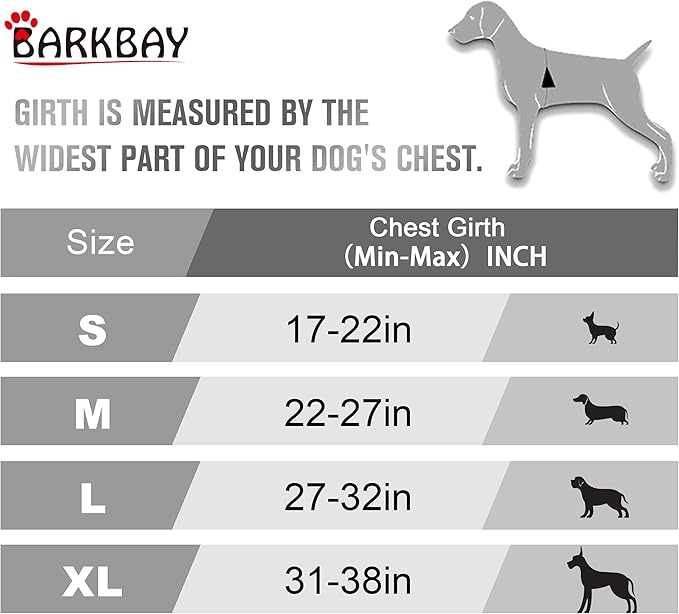 BARKBAY No Pull Dog Harness Front Clip Heavy Duty Reflective Easy Control Handle for Large Dog Walking(Orange,L)