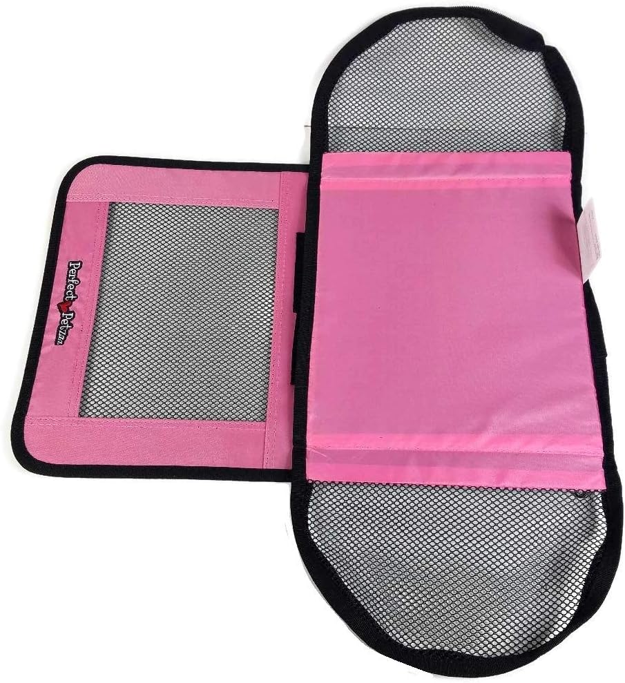 Tote for Lifelike Stuffed Interactive Pet Dogs and Cats, Nylon and Mesh Toy Carrier for Pet Animals, Zippered Carrying Case Accessory (Pink)