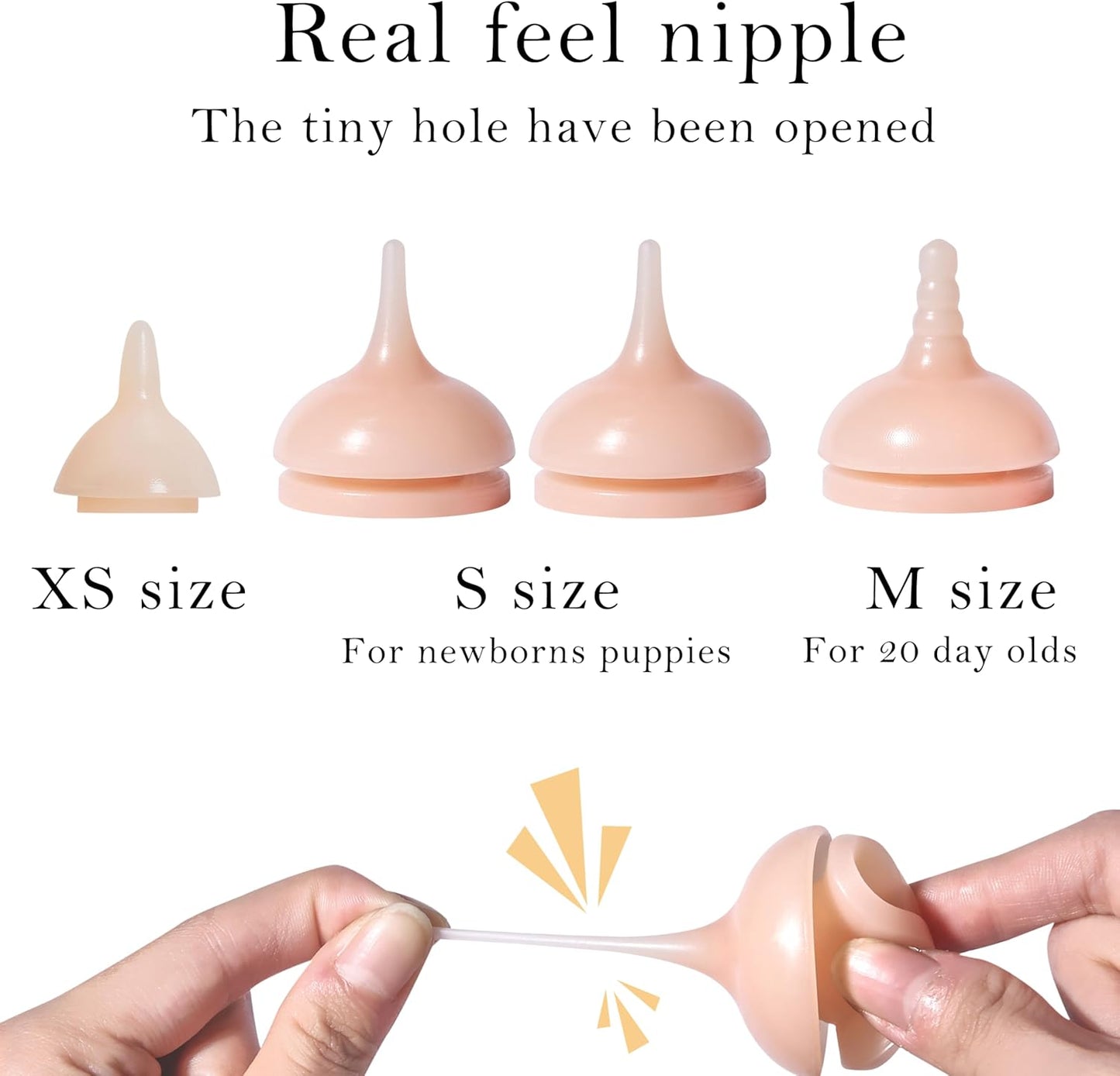 Pet Feeder Bottle, Silicone Feeding Nipple and Syringes for All Breed of Puppies and Other Animals Dongdong pet