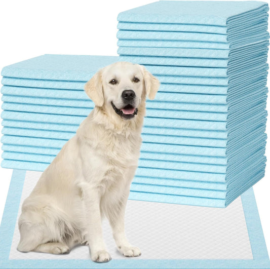 IMMCUTE 7 Layer Dog Pads 30x28 Inch, 50 Count - Super Absorbent Dog Pee Pads Extra Large, Tear-Resistant Thick Disposable Training Pads for Dogs & Cats