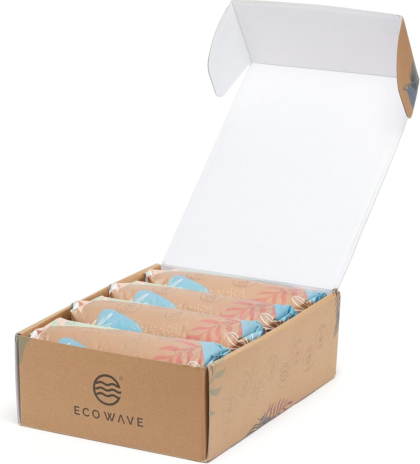 Eco Wave Hypoallergenic Plant-Based Pet Wipes, Dog and Cat Grooming Wipes for Face, Ears, Body, Butt, and Paws, Fragrance Free, Compostable, 400 Count