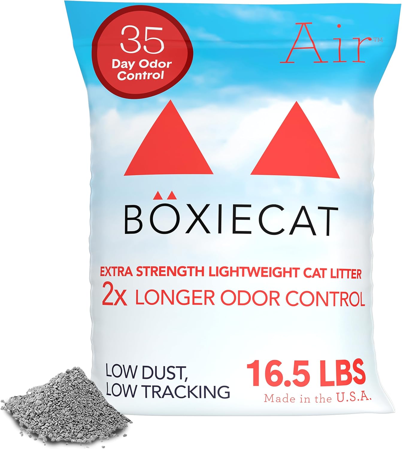 Boxie® Extra Strength Cat Litter, Lightweight 35-Day Odor Control, Clumping, 16.5lb