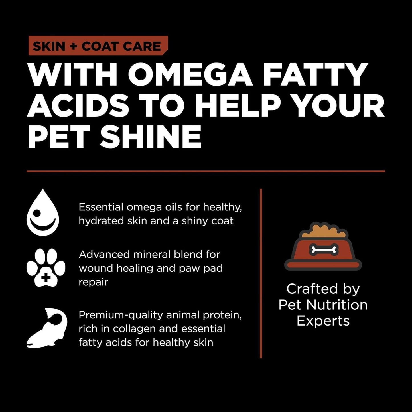 Go! Solutions Skin + Coat Care, Dry Dog Food, Large Breed Adult Salmon Recipe with Grains, 25 lb Bag