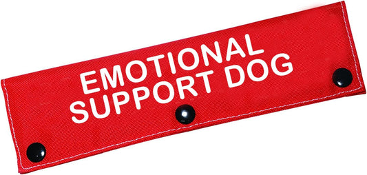 Therapy Service Dog Leash Sleeve Emotional Support Dog Leash Wrap Alert Hanging ID Patch Tag Pet Birthday Gift(Emotional Dog-Sleeve)
