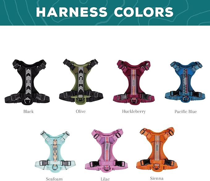 Wilderdog Lightweight Dog Harness with Reflective Straps - Small - Huckleberry