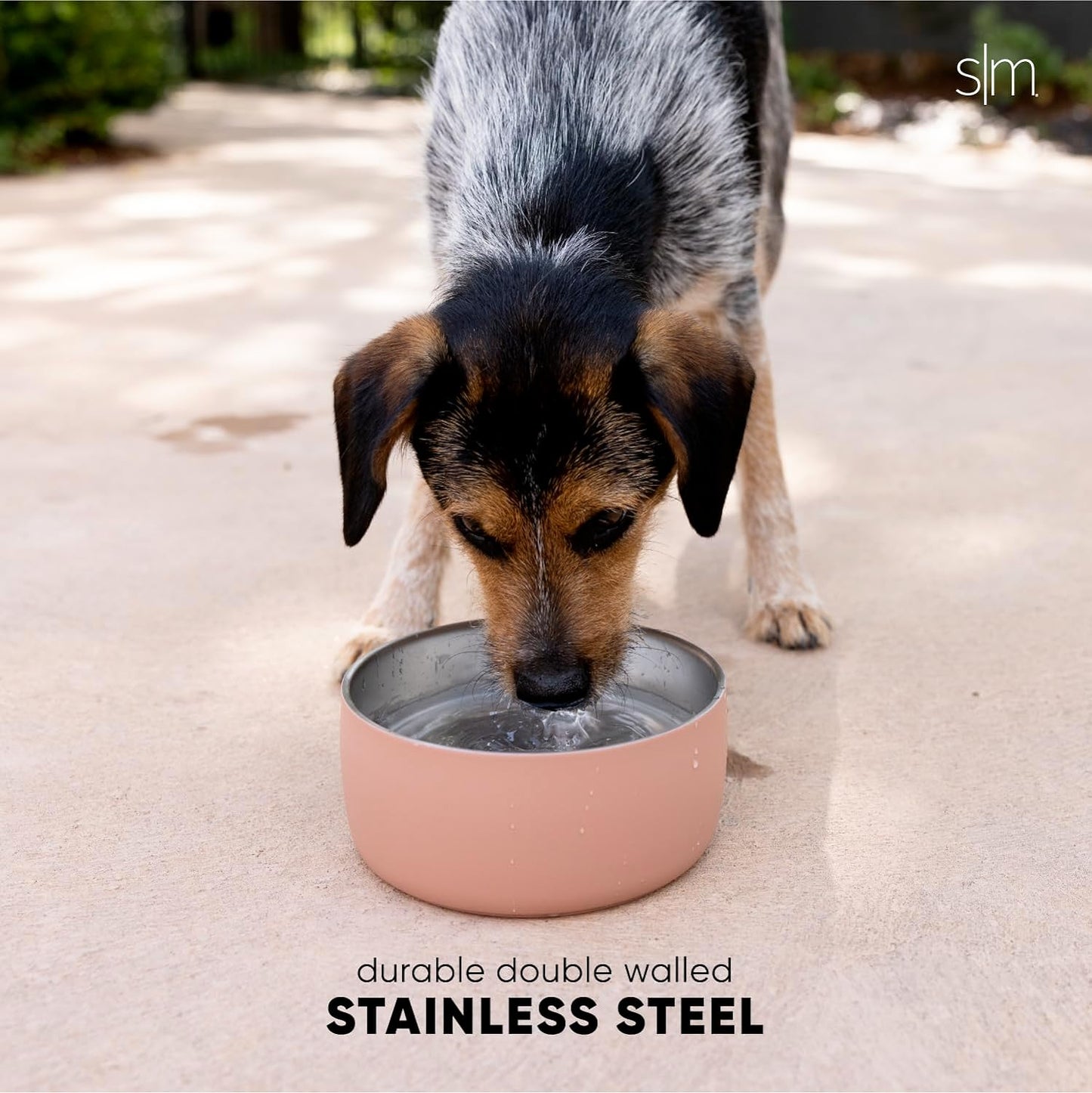 Simple Modern Stainless Steel Pet Water Bowl for Dogs & Cats | Reusable Insulated Stainless Steel Food Bowls for Dog Cat | No Tip No Slip BPA Free | Bentley Collection | Large (64oz) | Riptide