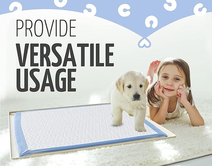 Skywin TidyFriend 3 Pk Pee Pad Holder Tray for 30” x 23” Pee Pads with Corner Lock Holes, Raised Edges, Non-Spill, Easy to Clean Silicone Dog Potty Tray Holder, for Indoor Floor Protection (Beige)