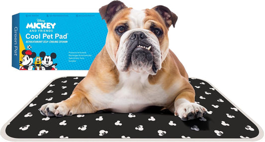 The Green Pet Shop Cool Pet Pad - Medium, Disney’s Mickey & Minnie Mouse - Self-Cooling, Pressure Activated Mat for Dogs & Cats from 21-45 lbs - Non-Toxic Gel, No Water Needed