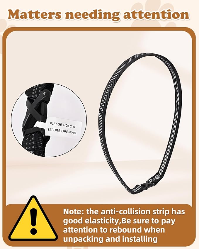 Blind Dog Harness, Lightweight Collar for Dogs&Cats, Adjustable Blind Dog Collar Harness, Pet Anti-Collision Ring for Blind, Eye Injury, Vision Impairment Pets for Protective & Build Confidence XXL