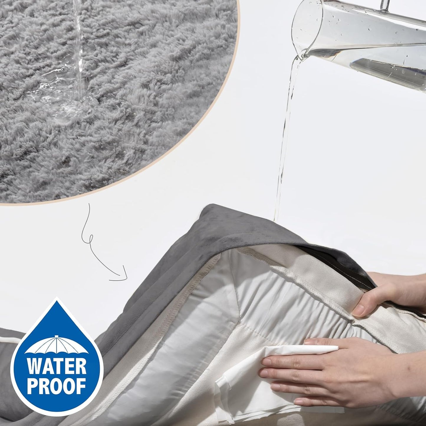 Comfort Expression Small Dog Beds Waterproof Orthopedic Foam Dog Sofa Beds for Small Dogs Comfy Pet Bed with Washable Removable Cover & Non-Slip Bottom(X-Small,Grey)