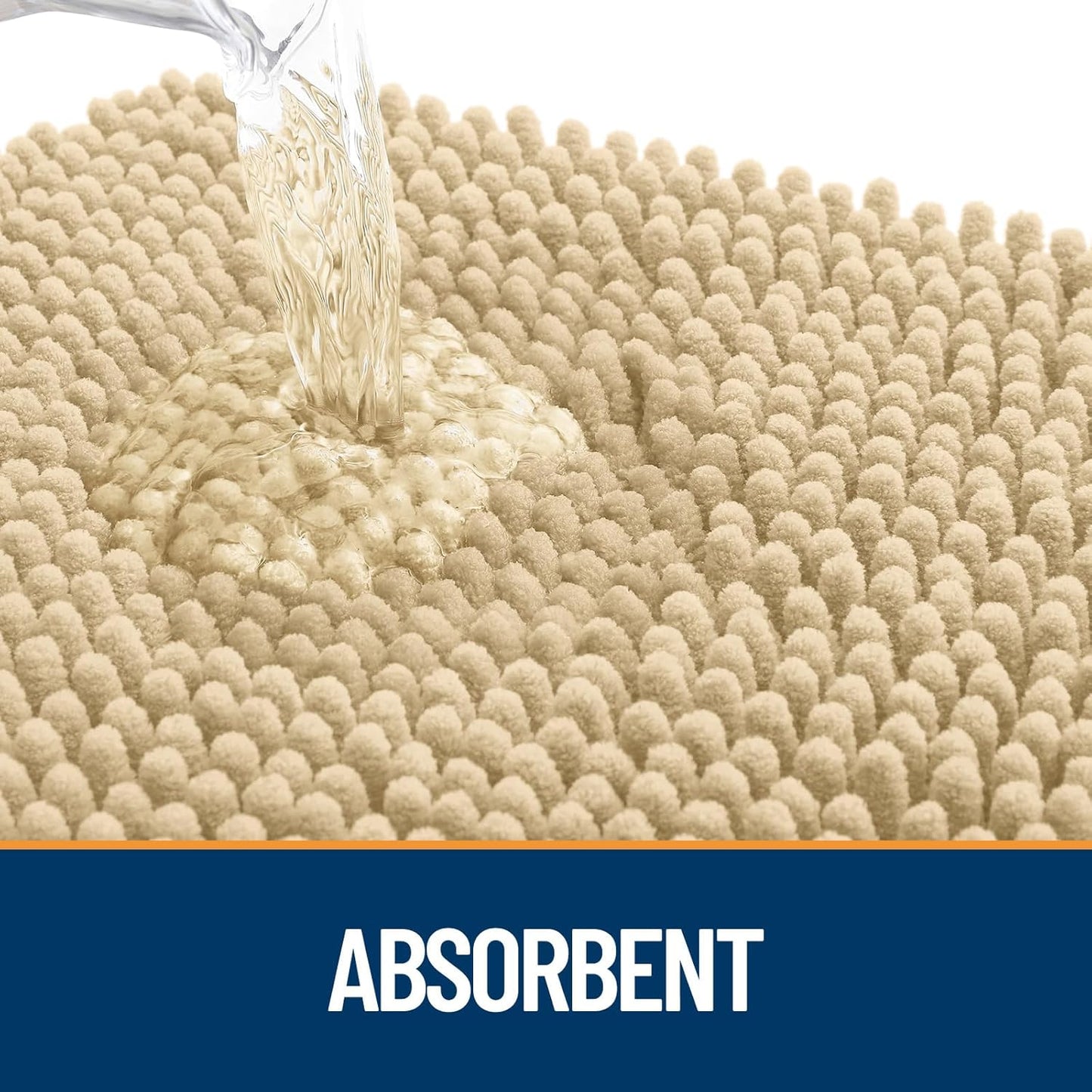 OLANLY Dog Door Mat for Muddy Paws 36x24, Absorbs Moisture and Dirt, Absorbent Non-Slip Washable Doormat, Quick Dry Chenille Mud Mat for Dogs, Entry Indoor Entryway Carpet for Inside Floor, Sand