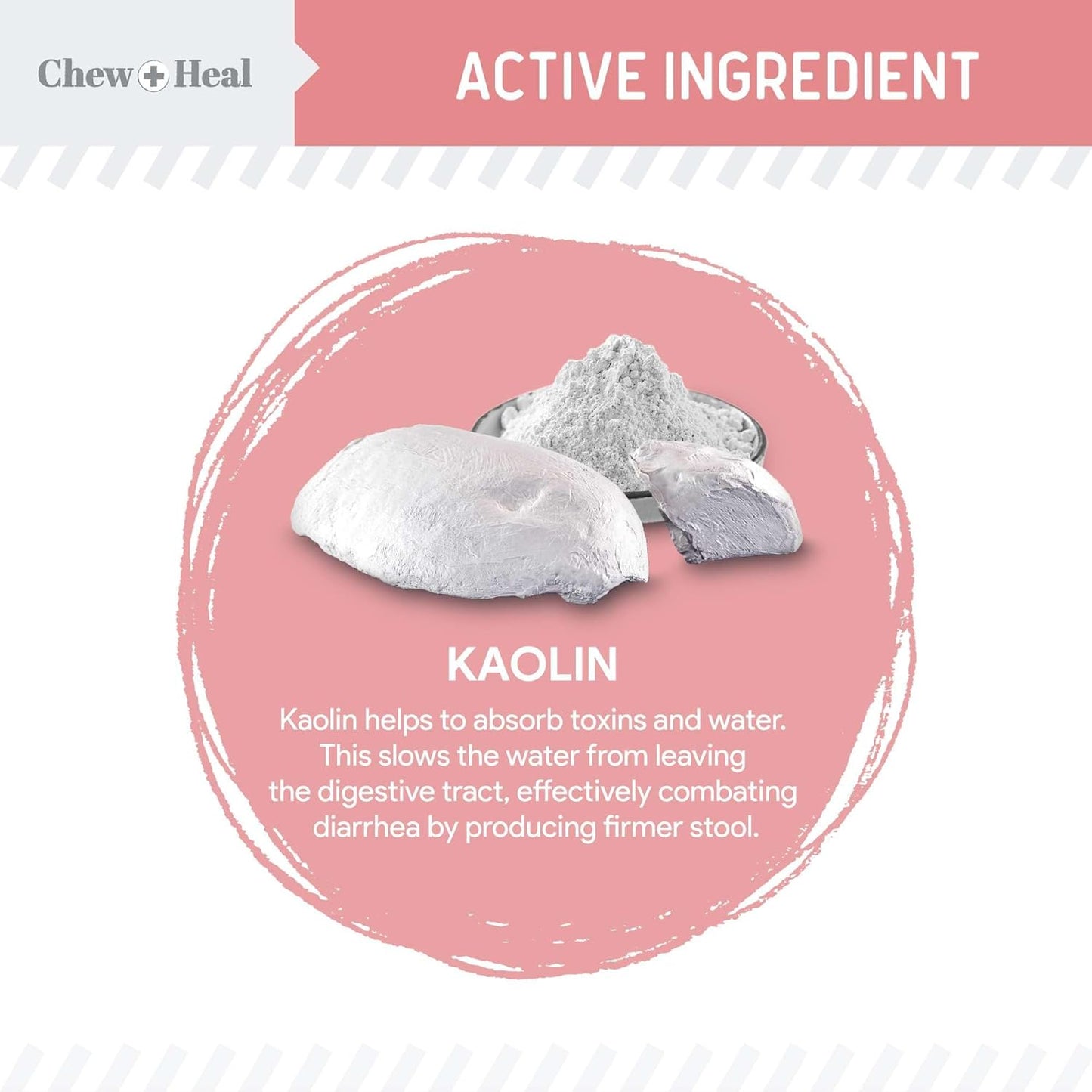 Chew + Heal Labs Anti Diarrhea for Dogs - 12 oz. of Stop The Diarrhea Liquid Supplement with Kaolin for Upset Stomach Relief - Made in The USA