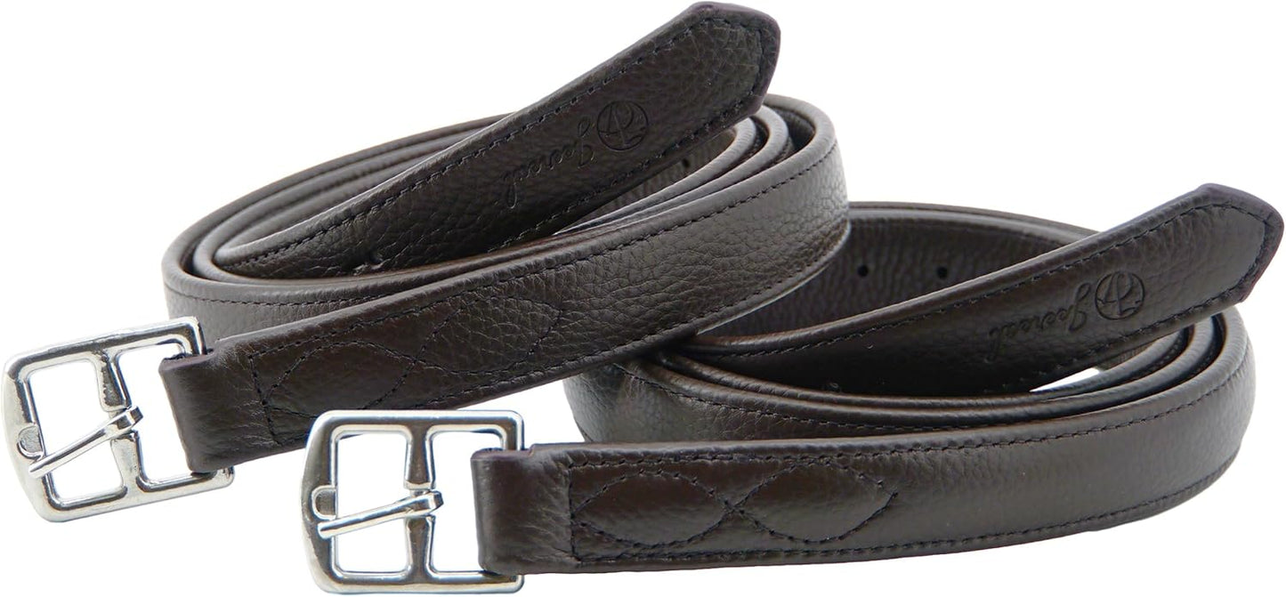 Jeereal Stability English Stirrup Leathers with Strong Nylon Core for Equestrian Riding