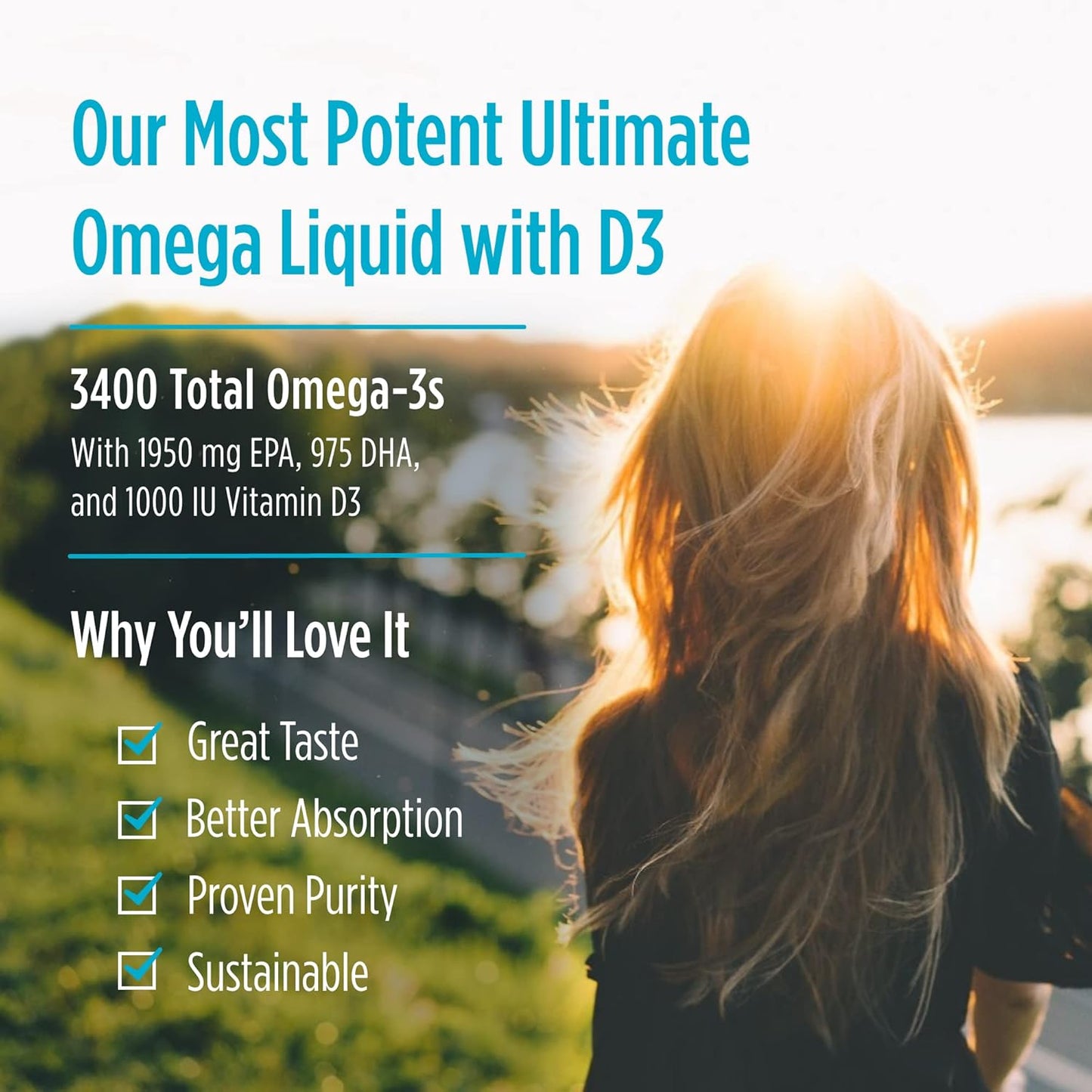 Nordic Naturals Ultimate Omega Xtra Liquid, Lemon Flavor - 8 oz - 3400 mg Omega-3 + 1000 IU Vitamin D3 - EPA & DHA - Brain, Heart, Joint, & Immune Health - Non-GMO - 48 Servings