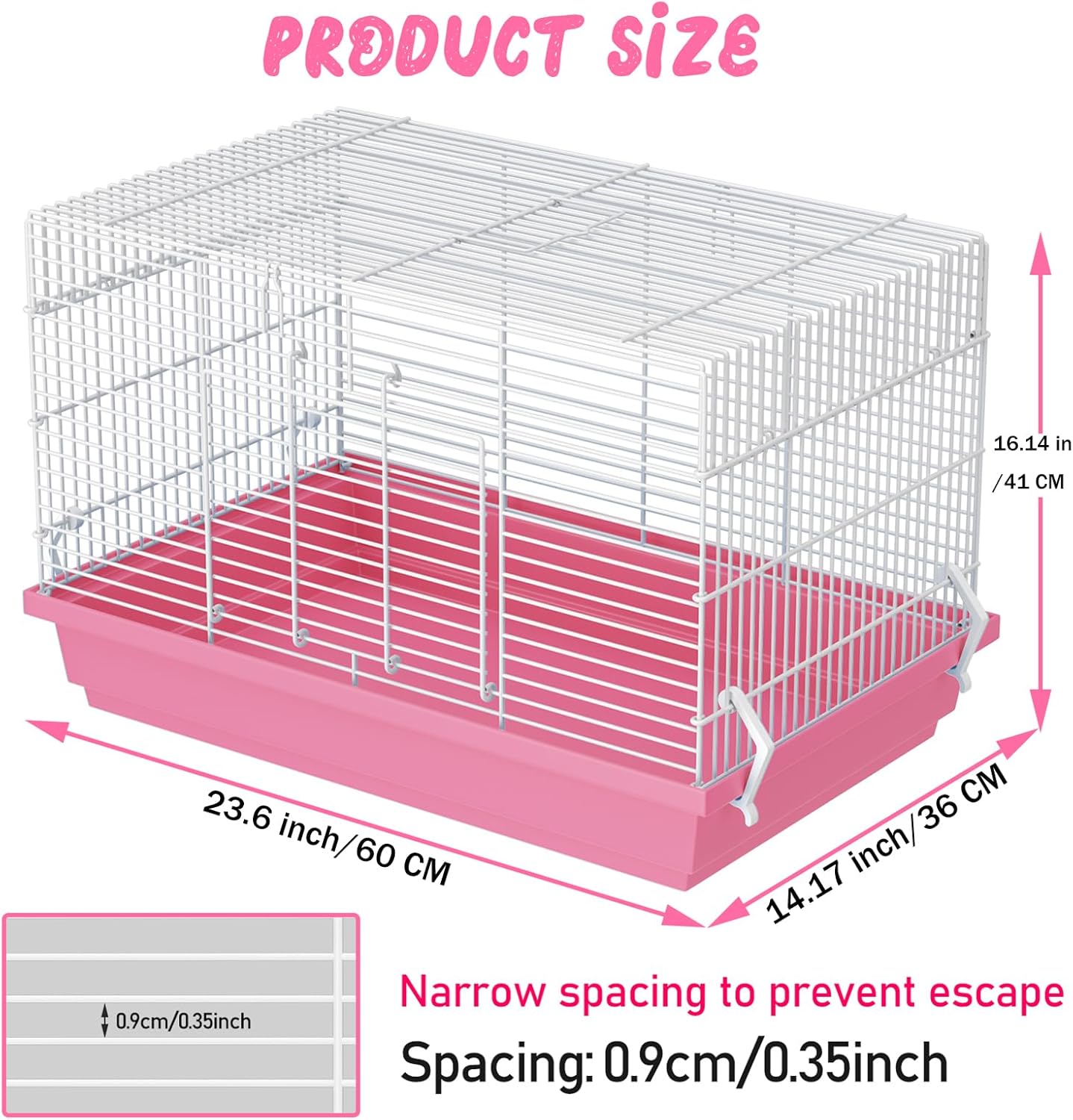 Hamster cage for Hamsters, Gerbils, mice, Rats, Small Guinea Pigs and Other Small Animals.