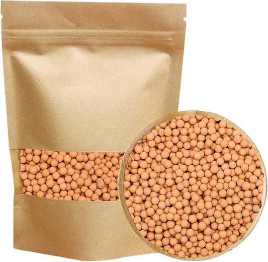 Clay Pebbles Gardening Ceramsite Orchid Hydroponic Grow Media Clay Rocks Drainage Water Purification Ceramsite Decor Cultivation Soil Stone Horticultural Grade for Soil Hydroponics Aquaponics 2.2lb