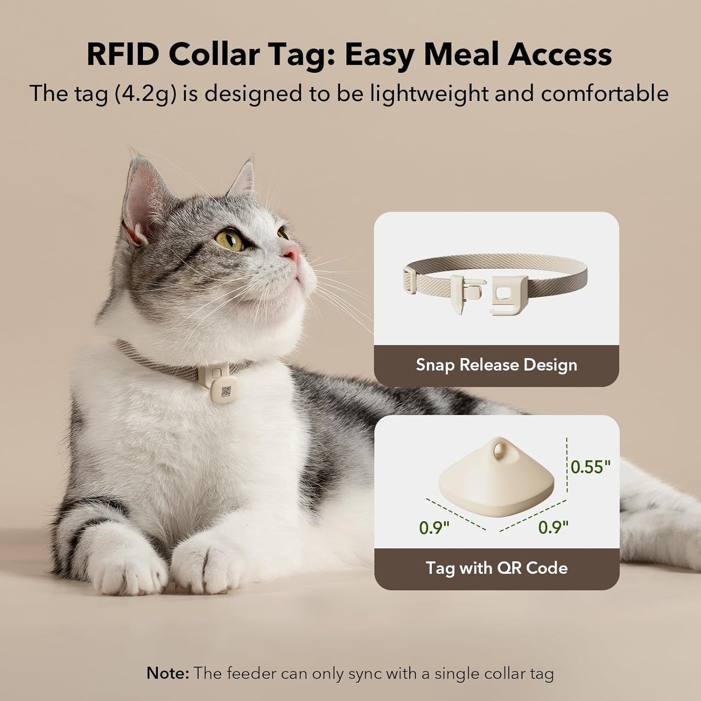 Bundle of PETLIBRO Upgraded RFID Automatic Cat Feeder, 2 Packs 5G Wi-Fi Automatic Pet Feeder, 3L Auto Cat Feeder App Control with Light Collar Tag + PETLIBRO 6 Packs Pet Food Desiccant Bag