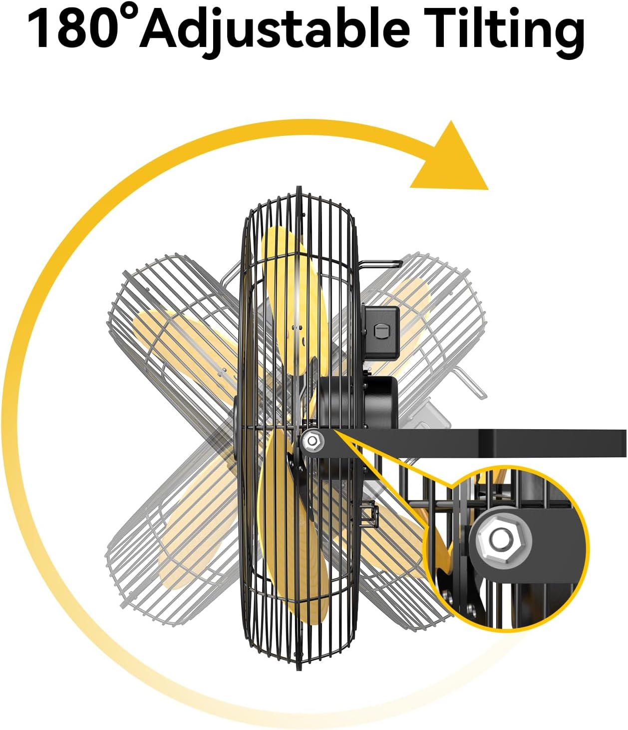 5400 CFM 20" Outdoor Wall Mount Fans with 2 Pack, High Velocity 3-Speed Waterproof Professional Outdoor Fan, Heavy Duty Industrial Wall Fan for Patio, Commercial, Gazebo, and Garage, UL Listed