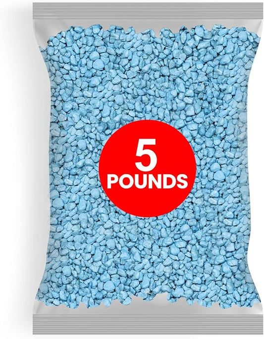 Hygloss Products Craft Rocks, Mini Stones for Art Projects - Bag O' Gravel, Light Blue, 5 lb