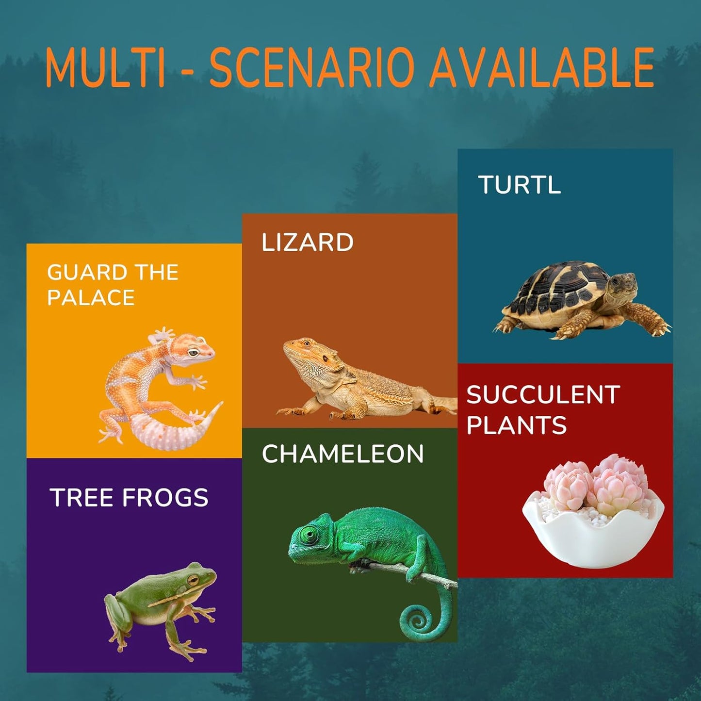 8.5 Inch Reptile Light Fixture, Dome Heat Lamp with UVB Basking, E26 Base for Amphibian & Reptile Terrariums