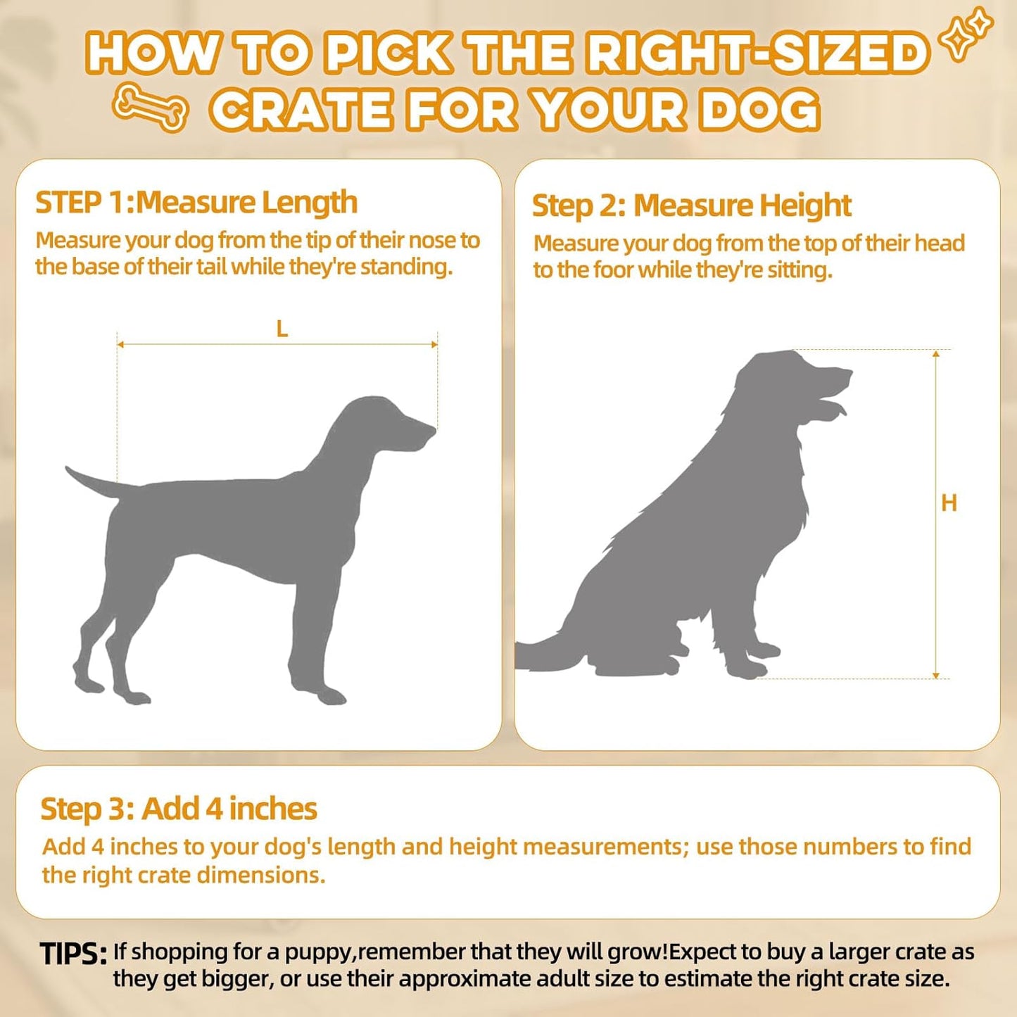 38" Dog Crate Furniture, Double Door Wooden Indoor Dog Kennel Furniture, Decorative Pet Cage End Table with Wheels for Large and Medium Breed Dogs, Size L, Rustic Brown