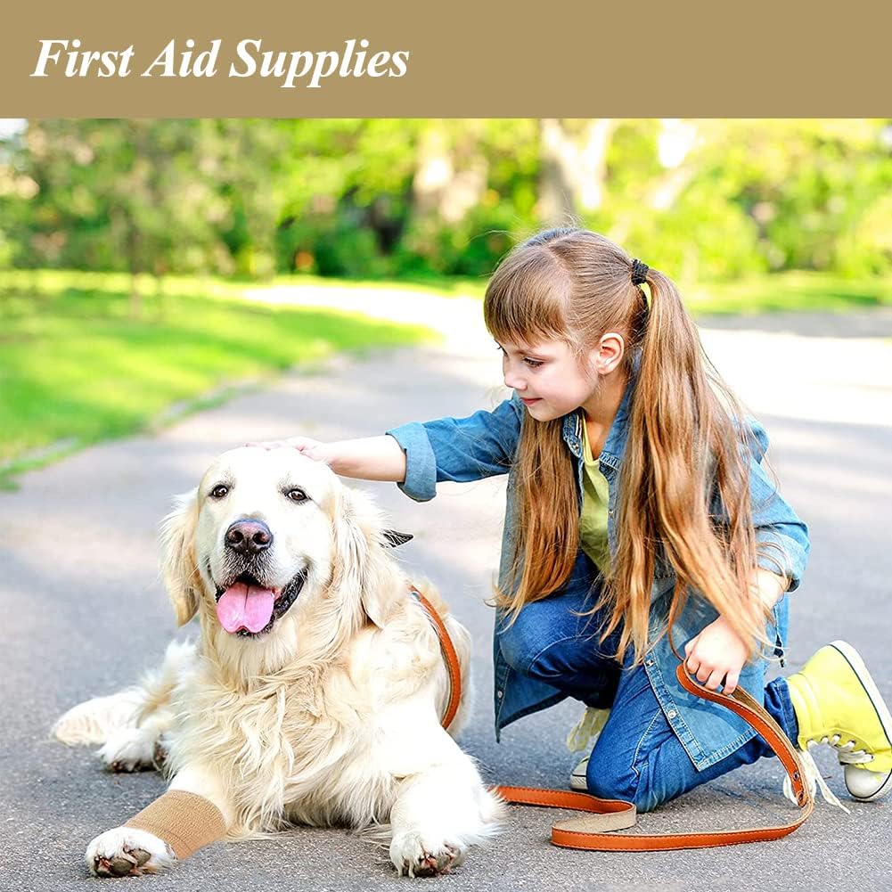 Self Adhesive Bandage Wrap,2 Inch White Elastic Cohesive Bandages, Vet Wrap for Dogs,Tattoo Grip Sports Breathable Tape Bulk for First Aid, Wrist Sprains Protection