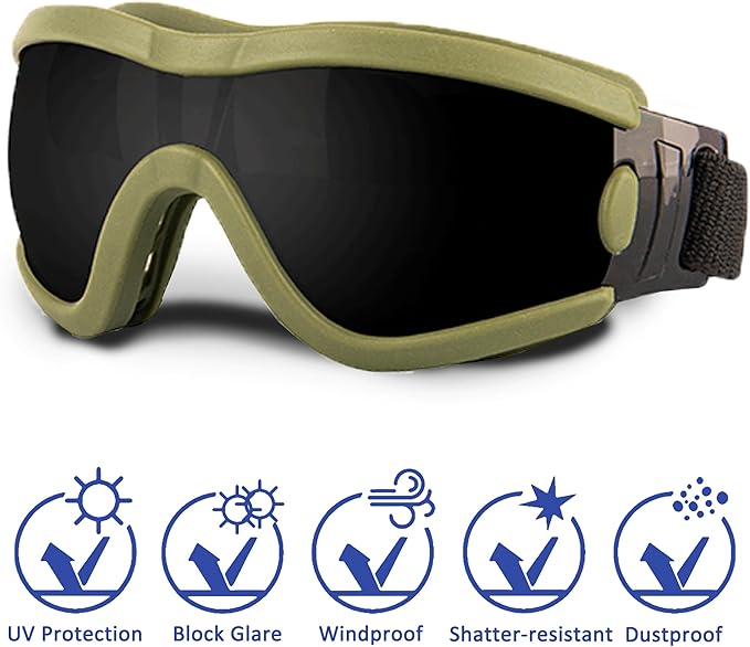 Small Dog Sunglasses with Adjustable Strap UV Protection, Winproof Puppy Sunglasses, Suitable for Dogs Eyes Protection，Soft Dog Goggles