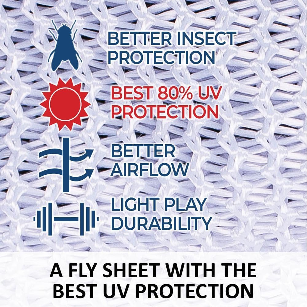 Schneiders Cooling Soft Interlock Mesh II Horse Fly Sheets | 300D Cooling Fabric | 80% UV Protection | SilverTek Lining | Reflective Stripes