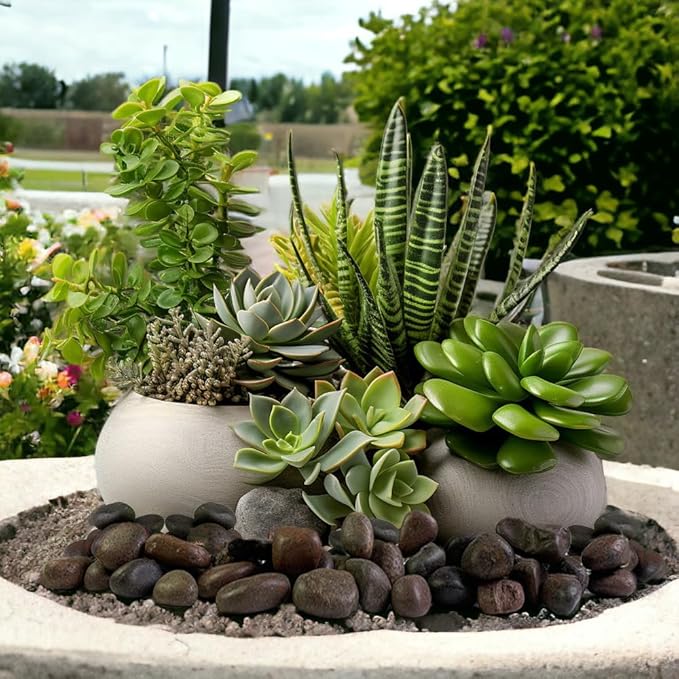 HappyFiller Natural Decorative Red Pebbles Polished Gravel Rocks Stones for Aquarium,Fish Turtle Tank,Outdoor Indoor Plants Top Dressing,Succulents Soil Cover,Garden Landscaping,18 LB