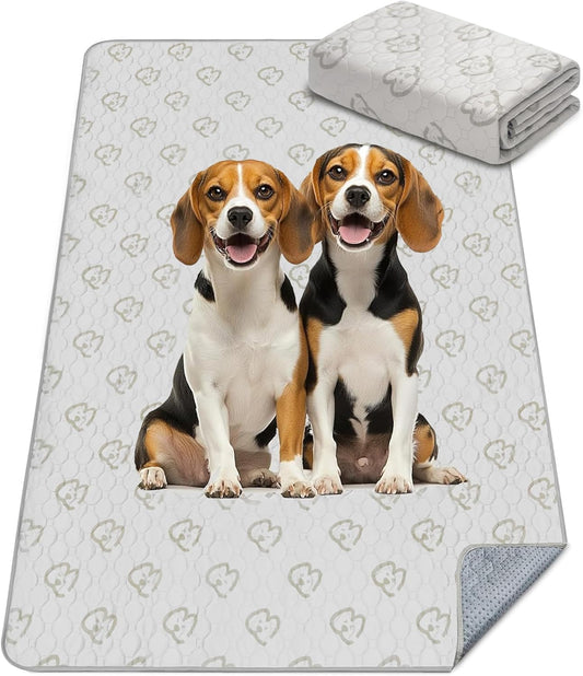 FXW Washable Pee Pads for Dogs, Puppy Pads with Super Absorbent, Specifically Designed for FXW Rollick/Homeplus 24inch 8 Panels Dog Playpen, 85" × 39" Rectangle, Khaki, 1 Pack