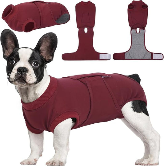 Kuoser Dog Surgery Recovery Suit, Recovery Suit for Female Male Dogs, Dog Onesie After Surgery Spay Neuter, Anti-Licking Pet Surgical Recovery Snugly Suit, Bodysuit for Abdominal Wounds Skin Disease