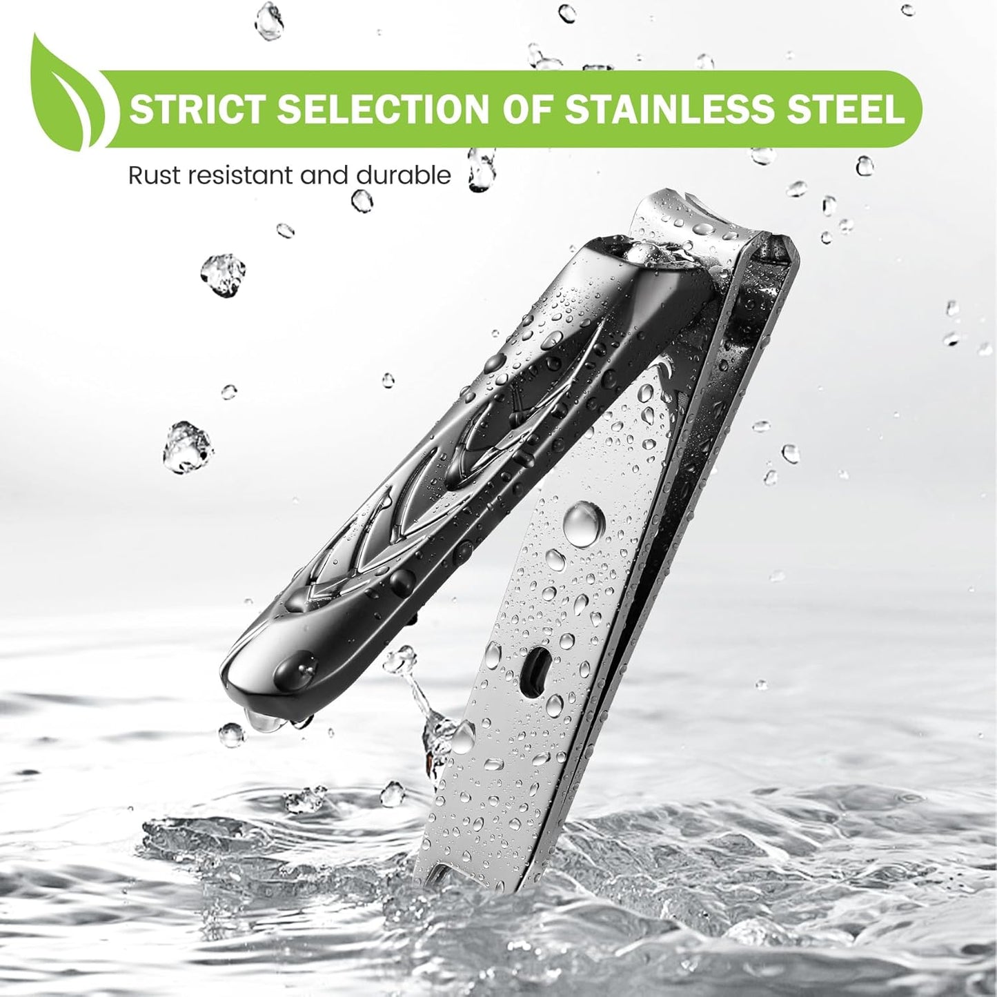 BEZOX Fingernail Clippers Set, Precision Cutting Finger Nail Clipper for Adult Men and Women, Ergonomic Design Toe Nail Cutter Trimmer