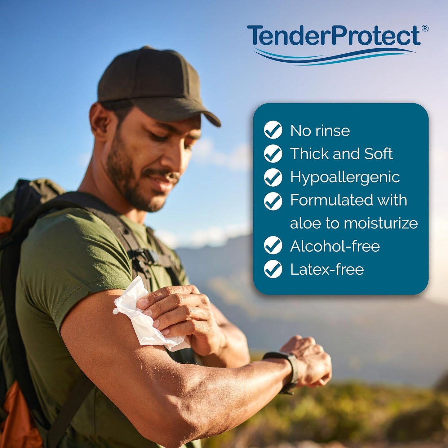 Active Body Wipes, XL Rinse-Free Shower Wipe for Adults, 9" x 12" Extra Large, Aloe, No Rinse Bath Wash Cloth - Gym, Sports, Travel, Camping, Elderly Care, Portable 12 Ct Packs (48 ct)