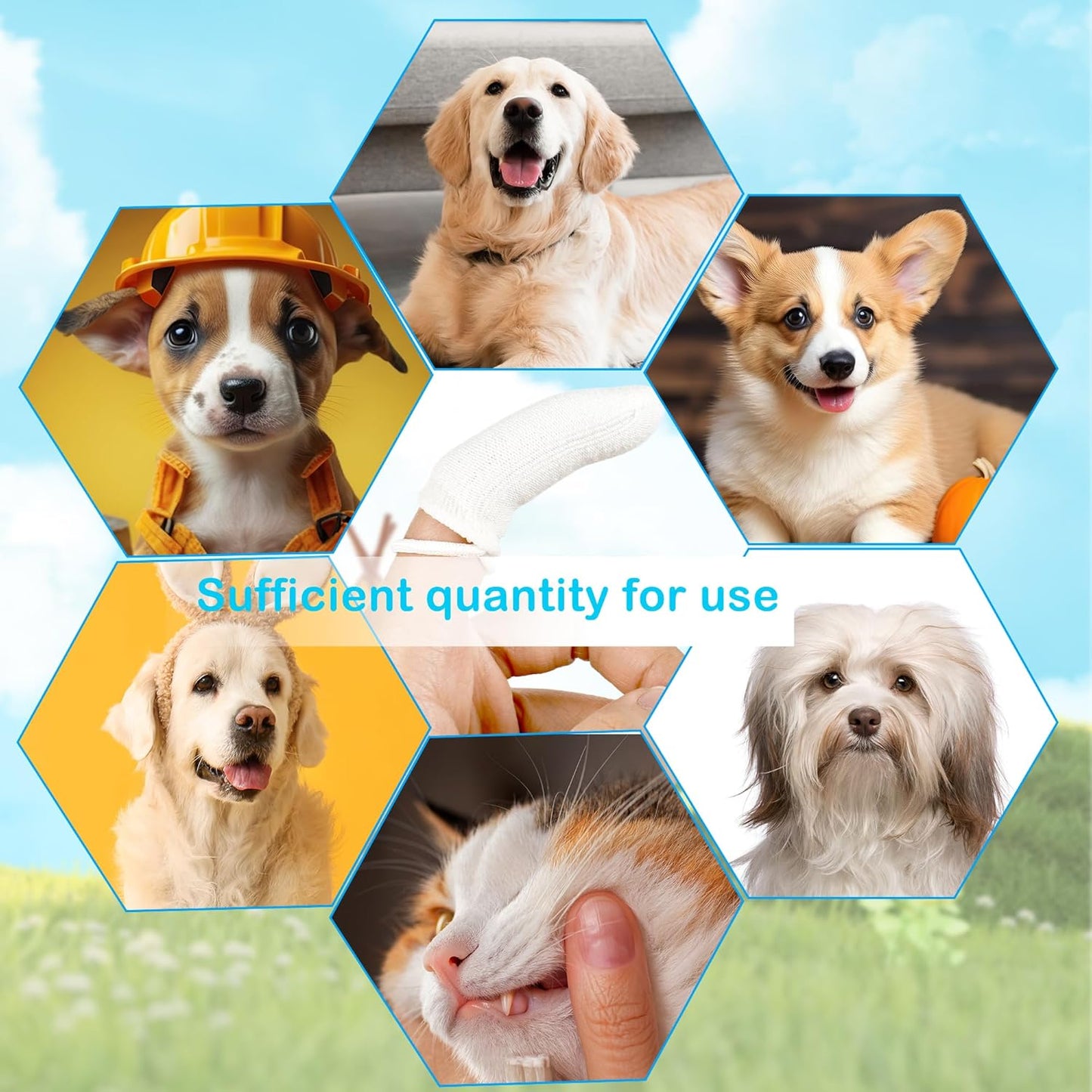 40 Pcs Fingerbrush for Dogs with Straps Dog Finger Toothbrush Fabric Soft Pet Dental Finger Brush for Dog Cat Teeth Cleaning Washable & Reusable Care Brushing Kit Reducing Plaque