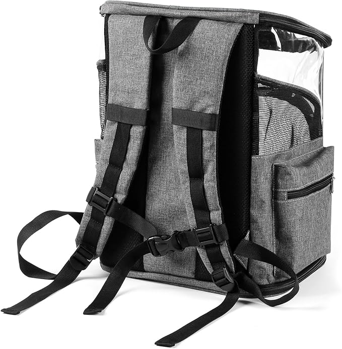 Cat Carriers Dog Carrier Pet for Small Medium Cats Dogs Puppies up to 25 Lbs, TSA Airline Approved Soft Sided, Collapsible Travel Puppy - Black Grey (M: 13" LX11.4 WX17.3 H, Pink)