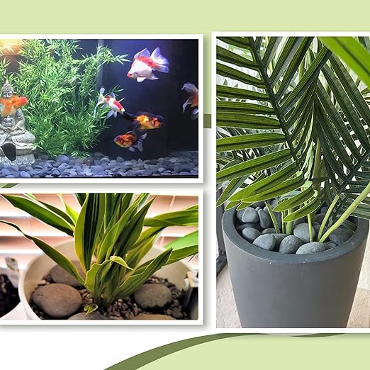 45LB River Rocks,Mexican Beach Pebbles for Plants,Potting,Garden Landscape Stone Paving Stone Grey 1Inch - 2Inch…