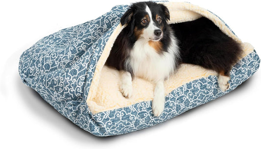 Snoozer Pet Products Luxury Rectangle Cozy Cave, Wag Collection, Medium, Ramey Oxford