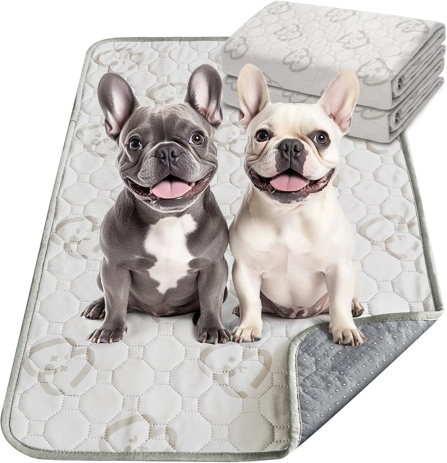 FXW Washable Pee Pads for Dogs, Puppy Pads with Super Absorbent, Specifically Designed for 30inch Cages, 29" × 18" Rectangle, Khaki, 1 Pack
