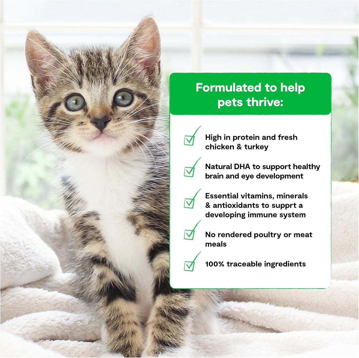 Open Farm Grain Free Kitten Recipe, Chicken & Turkey, 2 lb