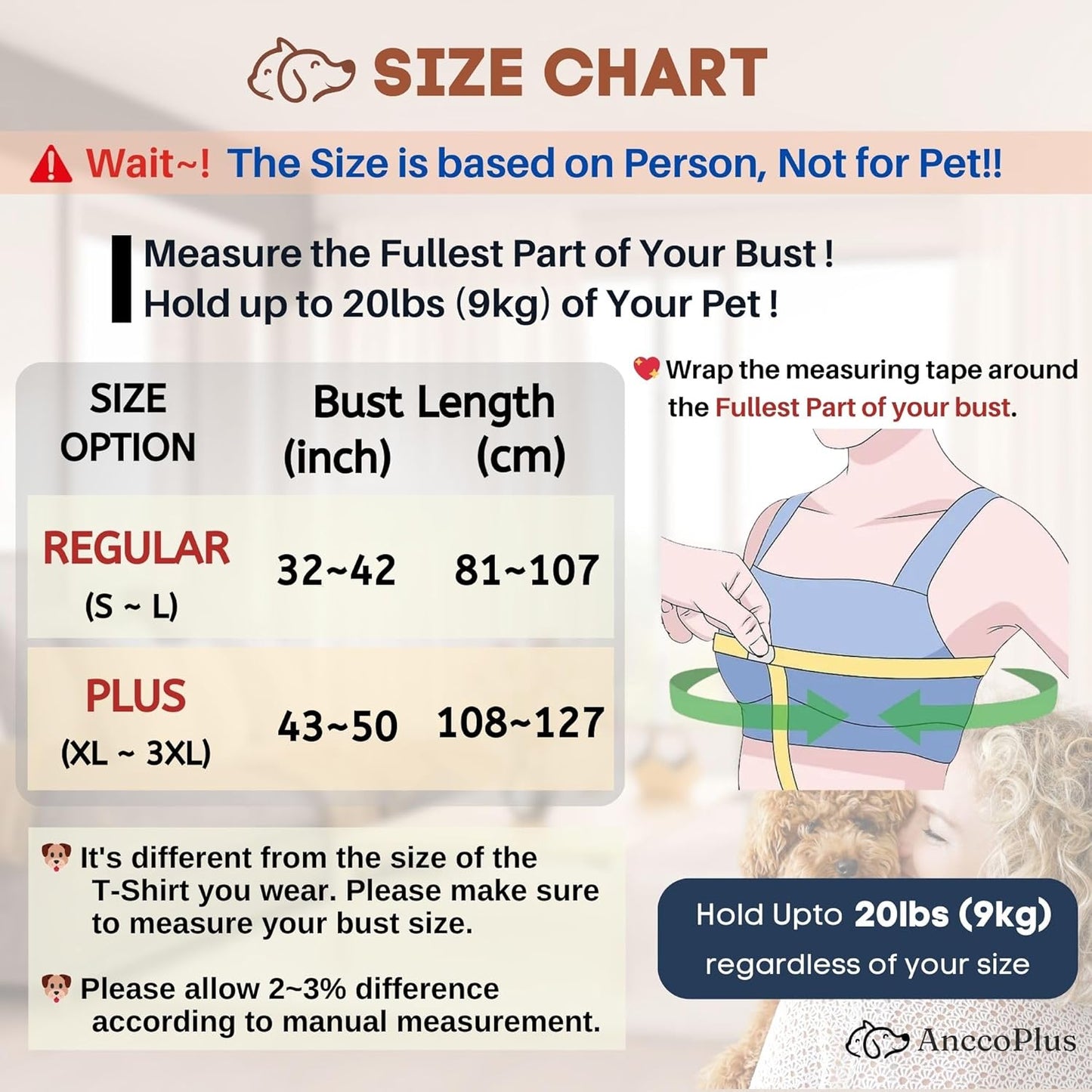 Dog Carriers for Small Dogs, Front Facing Dog Sling Carrier, Hands Free Cat Carrier, Size Adjustable, Reducing Back Pain, Premium Cotton, Safe and Soft Dog Carrier (Regular, Light Pink)