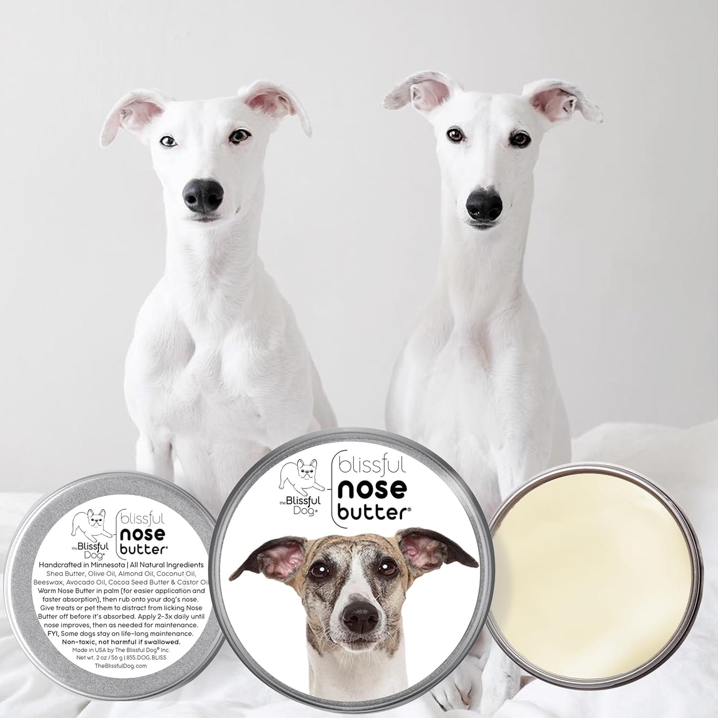 The Blissful Dog Whippet Unscented Nose Butter - Dog Nose Butter, 2 Ounce