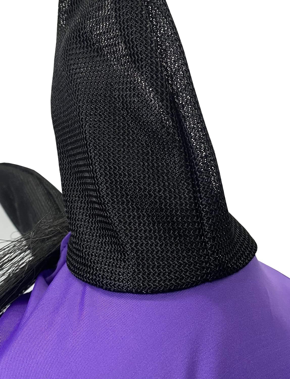 Horse Mesh Fly Mask with Ears, Soft Lycra Mesh Mask Anti-UV with Ears Violet, Cob