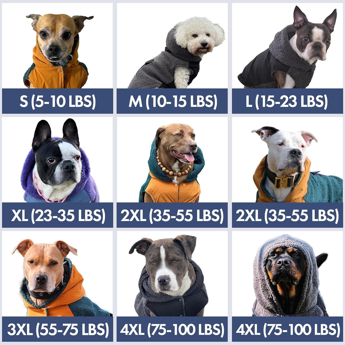 Spark Paws Reversible Dog Sweater, Sherpa Jacket Vest with Warm Fleece Lining, Warm Coat for Winter, Suitable for Small Medium, Large, XL XXL Dogs- Orange and Green - 4XL