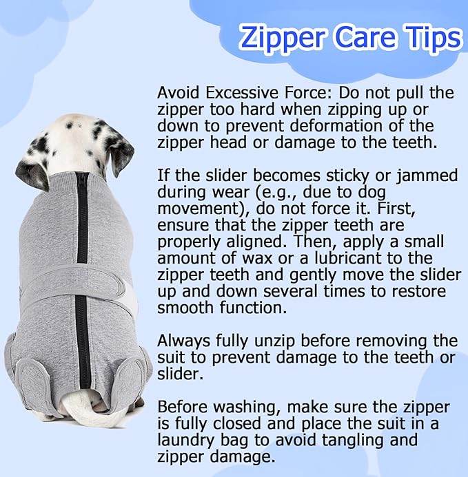 Lukovee Recovery Suit for Dogs - Zipper On Onesie for Female & Male Dogs, Abdominal Wounds Cone E-Collar Alternative, Prevent Licking - Spay Recovery Suit (Grey, XL)