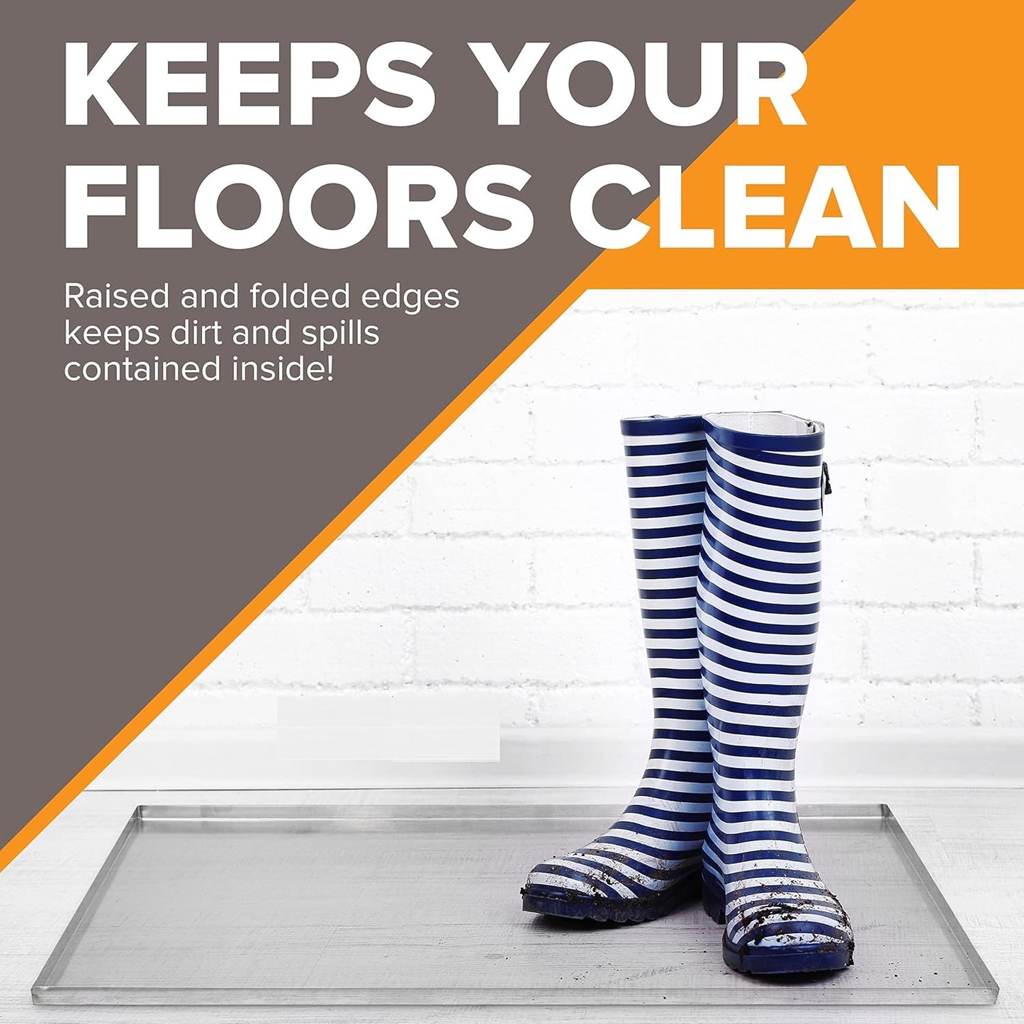 29.5" x 20.5" Metal Replacement Dog Crate Pan Chew Proof Crack Proof Pet Kennel Tray Central Dog Training Crate Pan Pet Supplies, Galvanized, 1" H