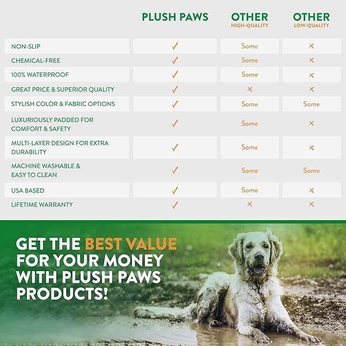 Plush Paws Products Velvet Convertible Rear Seat Cover | Durable Diamond Stitching | Washable & Waterproof Back Seat Cover | Car, Truck & SUV | Nonslip, Tear Resistant Protection | X-Large Charcoal